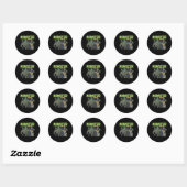 Mash  Ghost Halloween Funny Ronde Sticker (Vel)