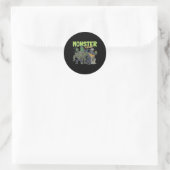 Mash  Ghost Halloween Funny Ronde Sticker (Tas)