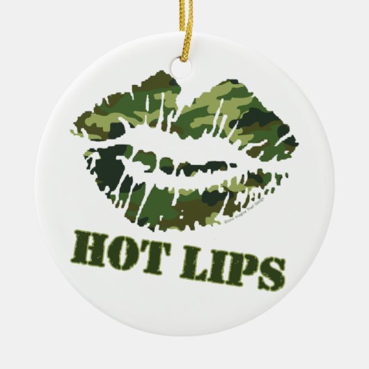 MASH Hot Lips Keramisch Ornament (Voorkant)