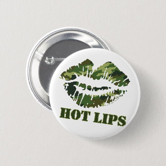 MASH Hot Lips Ronde Button 5,7 Cm (Voorkant /achterkant)