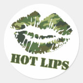 MASH Hot Lips Ronde Sticker (Voorkant)