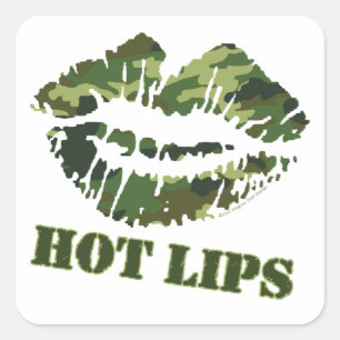 MASH Hot Lips Vierkante Sticker