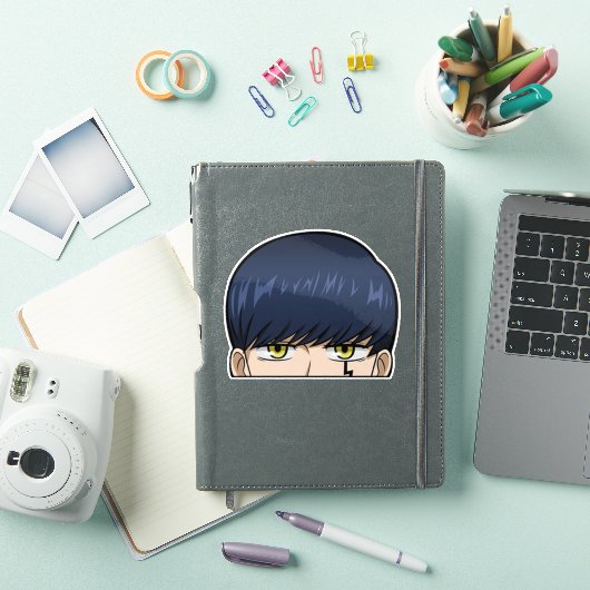 Mash Peeker Sticker – Mashle Anime Vinyl Decal (iPad Cover)