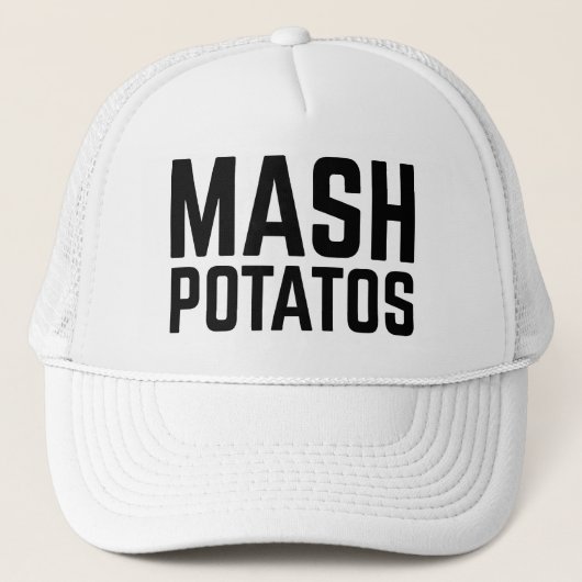MASH POTATOS preekt slogan trucker hat Trucker Pet (Voorkant)