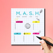 MASH-spel, 90s-feestcadeau Notitieblok
