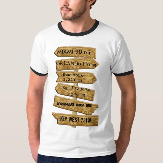  "MASH" stijl wegwijzer afbeelding T-shirt (Voorkant)