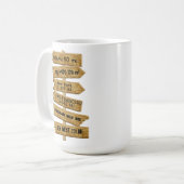 "MASH" stijl wegwijzer ver 2.0 Koffiemok (Voorkant links)