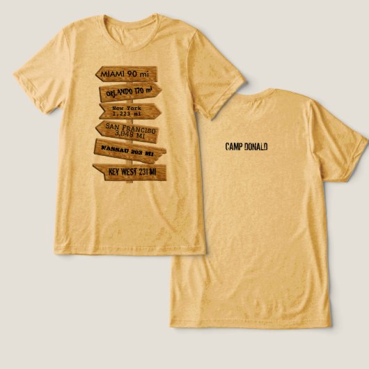  "MASH" stijl wegwijzer ver 2.0 Tri-Blend Shirt (Ontwerp Voorkant & Achterkant)