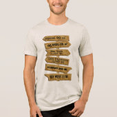  "MASH" stijl wegwijzer verbeterd Tri-Blend Shirt (Voorkant)