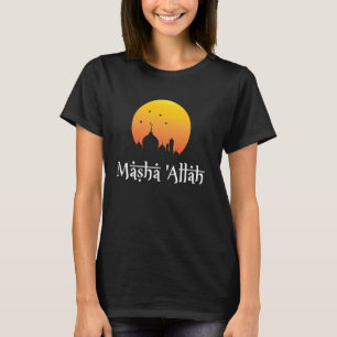 Masha Allah Halve Maan Moskee Islamitische Ontwerp T-shirt