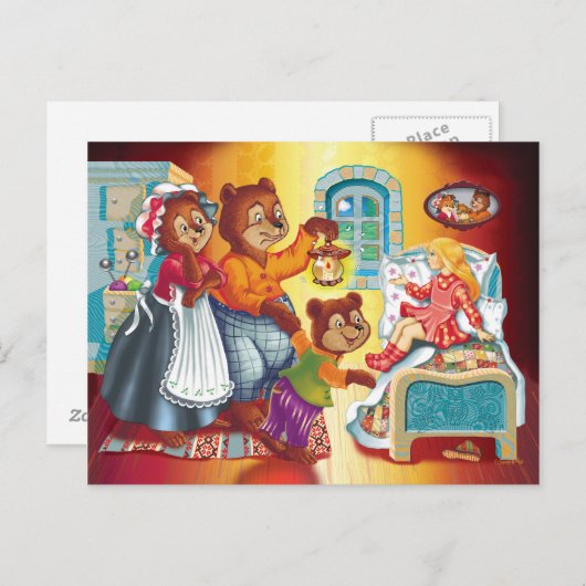 Masha en 3 beren briefkaart (Voorkant / Achterkant)