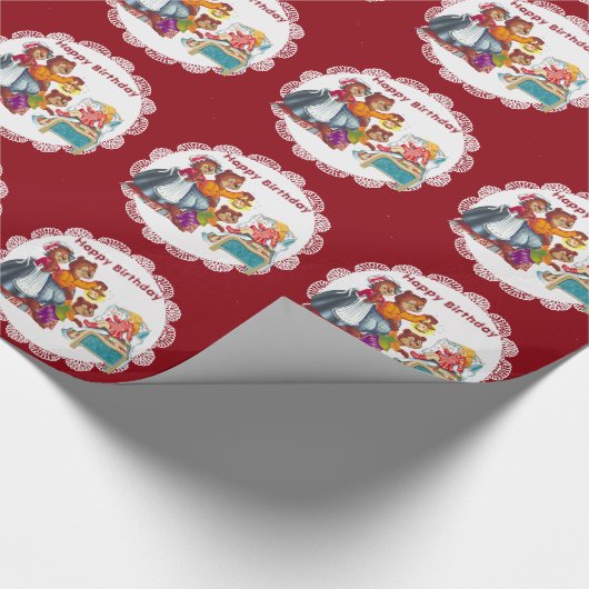 Masha en 3 beren cadeaupapier (Hoek)