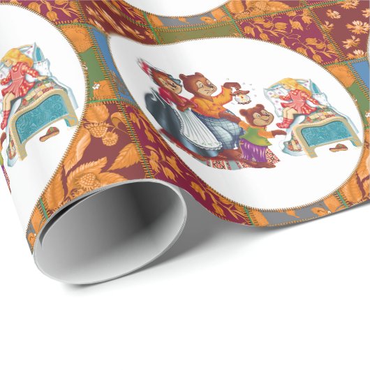 Masha en 3 beren cadeaupapier (Rol Hoek)