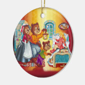 Masha en 3 beren. Dierenfamilie. Keramisch Ornament (Links)