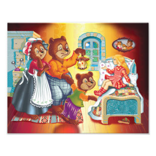 Masha en 3 beren foto afdruk