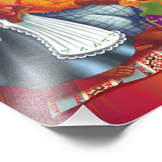 Masha en 3 beren foto afdruk (Hoek)