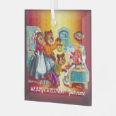 Masha en 3 beren glas ornament (Voorkant links)