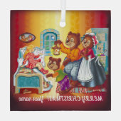 Masha en 3 beren glas ornament (Achterkant)