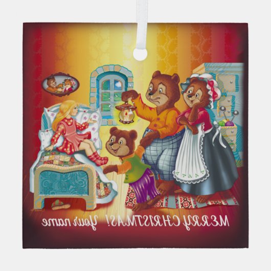 Masha en 3 beren glas ornament (Achterkant)