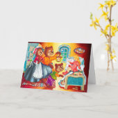 Masha en 3 beren kaart (Gele Bloem)