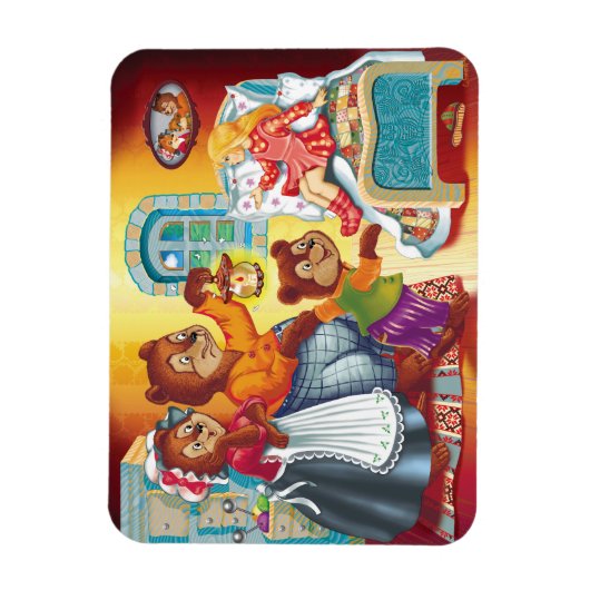 Masha en 3 beren magneet (Verticaal)