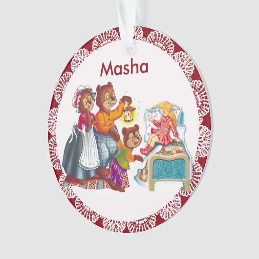 Masha en 3 beren ornament (voorkant)