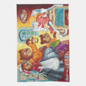 Masha en 3 beren theedoek (Verticaal)