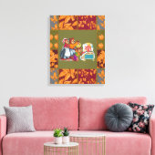 Masha en 3 sprookjesberen canvas afdruk (Insitu (Woonkamer))