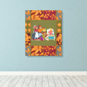 Masha en 3 sprookjesberen canvas afdruk (Insitu (Houten vloer))