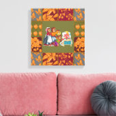 Masha en 3 sprookjesberen canvas afdruk (Insitu (Woonkamer))