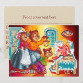 Masha en 3 sprookjesberen kaart (Voorkant / Achterkant)