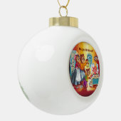 Masha en 3 sprookjesberen keramische bal ornament (Links)