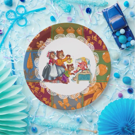 Masha en 3 sprookjesberen papieren bordje (Feest)