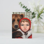 Masha en Beer Briefkaart (Staand voorkant)