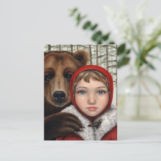Masha en Beer Briefkaart (Staand voorkant)
