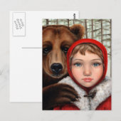 Masha en Beer Briefkaart (Voorkant / Achterkant)