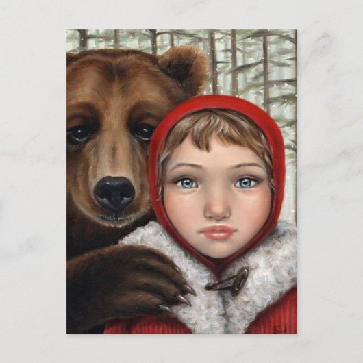 Masha en Beer Briefkaart (Voorkant)