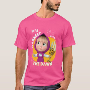 Masha en het Beer. Het donkerst voor de dageraad T-shirt