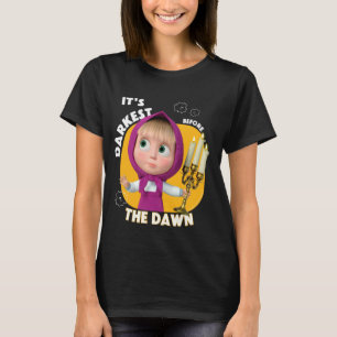 Masha en het Beer. Het donkerst voor de dageraad T-shirt