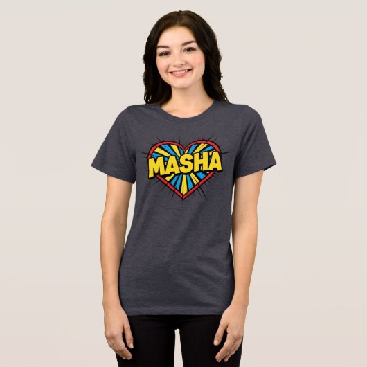 Masha Love Tri-Blend Shirt (Voorkant volledig)