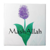 MashAllah Flower Islamic Ceramic Tile Tegeltje (Voorkant)