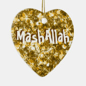 Mashallah islamitische feestdag gouden versiering keramisch ornament (Rechts)