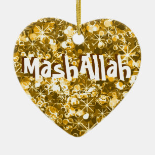 Mashallah islamitische feestdag gouden versiering keramisch ornament