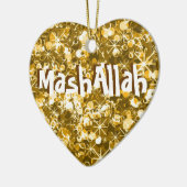 Mashallah islamitische feestdag gouden versiering keramisch ornament (Links)