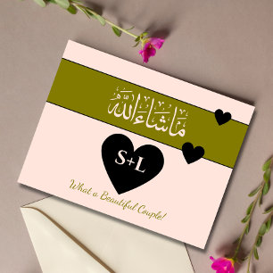Mashallah islamitische felicitaties bruiloft briefkaart