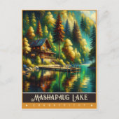 Mashapaug Lake, Connecticut |  schilderij Briefkaart (Voorkant)