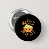 Mashed Potatoes and Gravy Matching Halloween Best Ronde Button 5,7 Cm (Voorkant /achterkant)