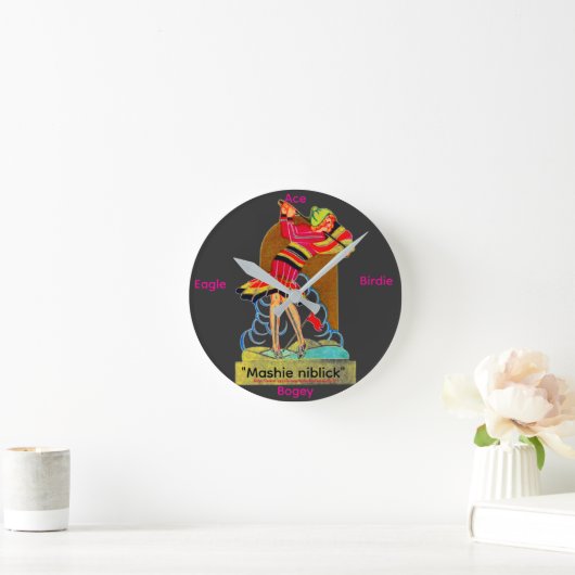 "Mashie niblick" Wall Clock Ronde Klok (Huis)