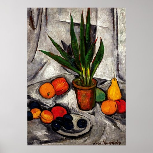 Mashkov - Stilleven met planten en fruit Poster (Voorkant)