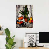 Mashkov - Stilleven met planten en fruit Poster (Thuiskantoor)